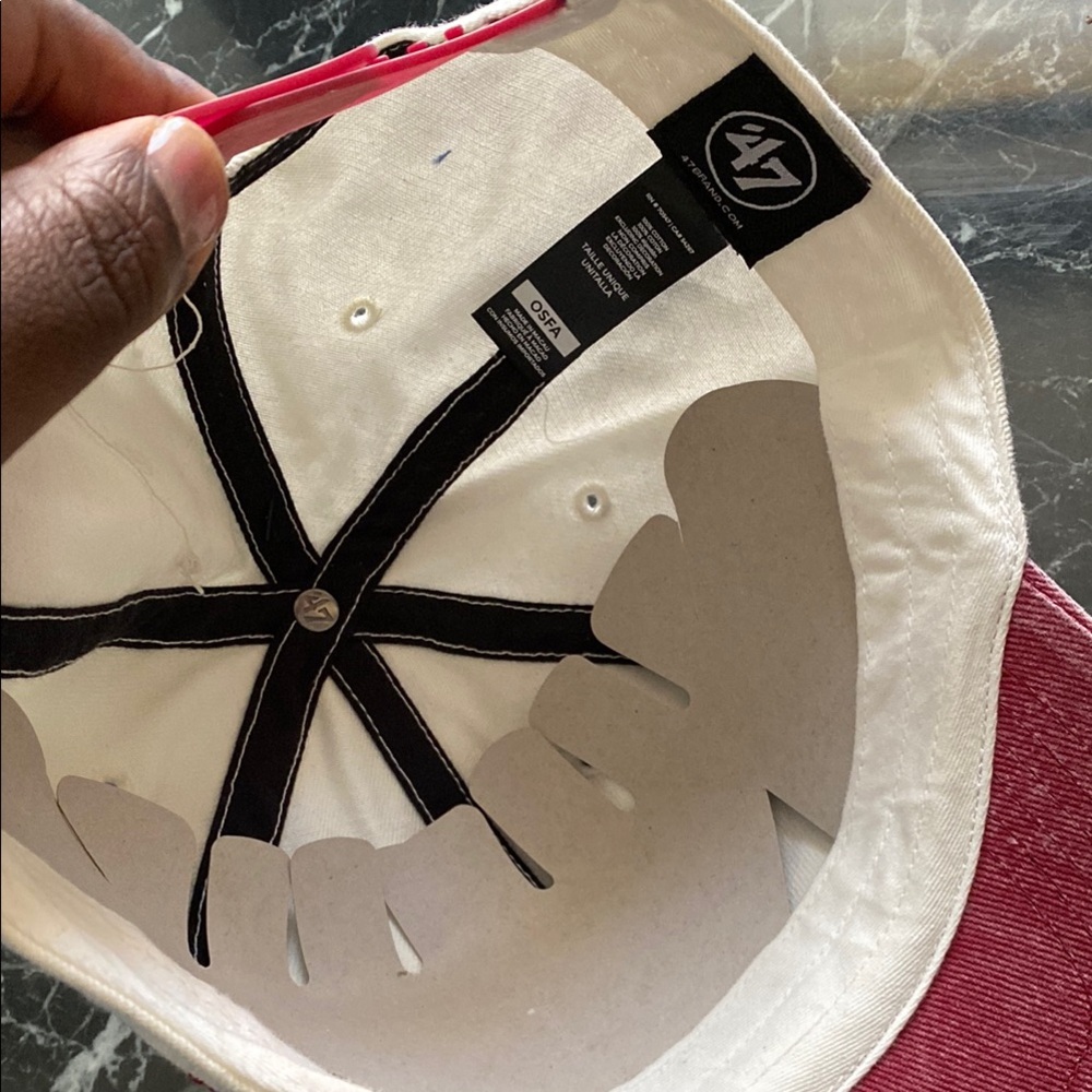 47 Kids Adjustable Cap - White and Red - Picture 3 of 4
